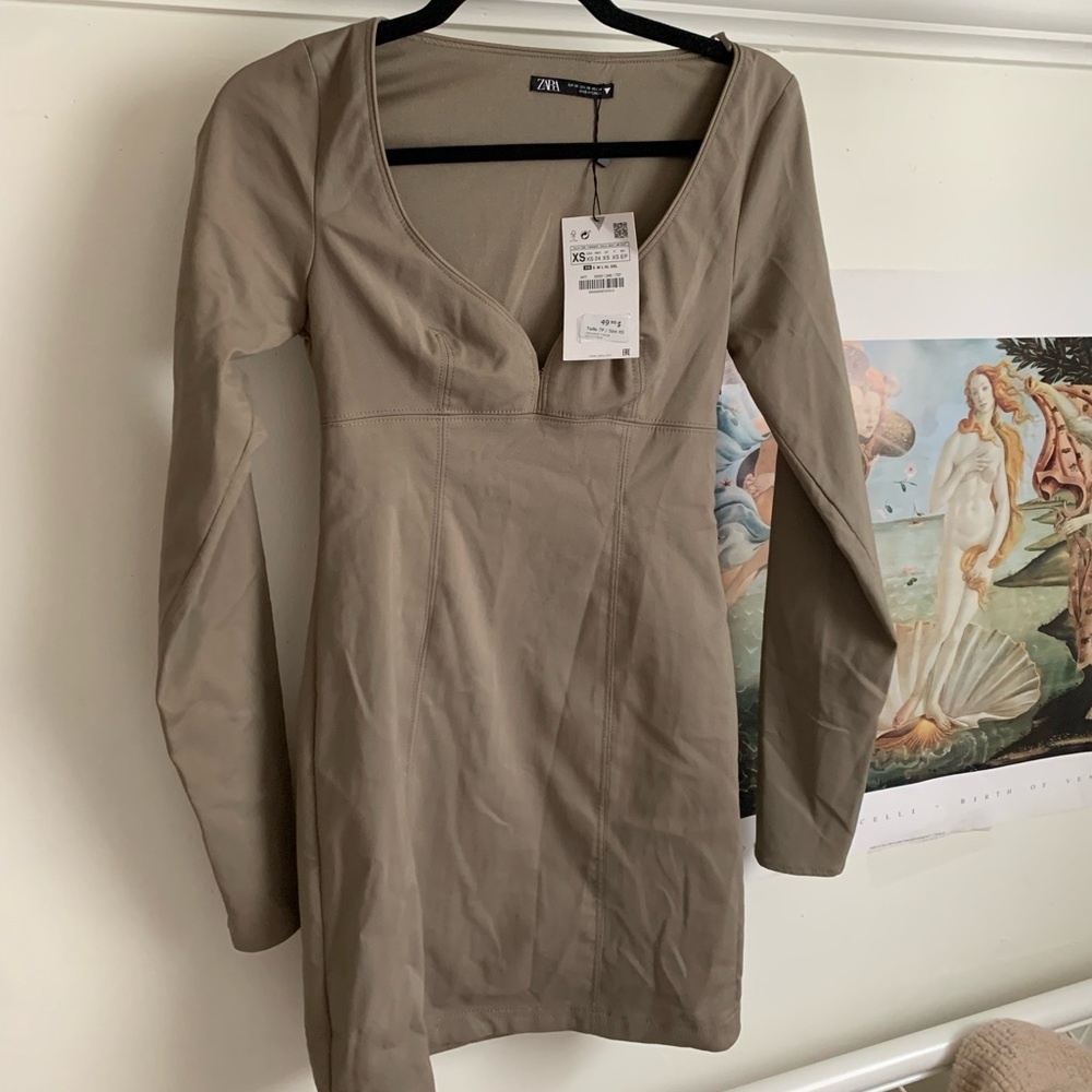 NWT Zara Taupe mini dress